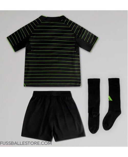 Günstige Celtic Auswärts Trikotsatzt Kinder 2025-26 Kurzarm (+ Kurze Hosen)